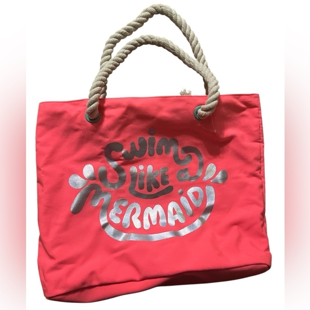 Cat & Jack “swim like a mermaid” tote beach bag kids